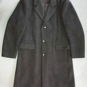 Oakton Ltd. Gray 100% Wool Lined Overcoat